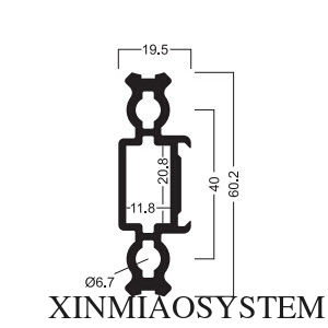 S1020 80*80MM Maxima System, square profile for custom exhibition stand, exhibition equipm