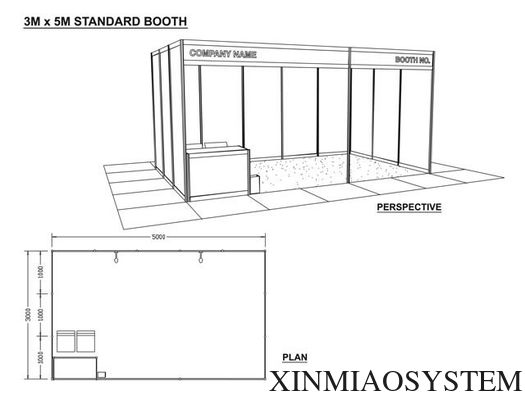 3X5M Easy Installing Wall Display Panel Stand Frame for Showroom Exhibition, Modular Stand forExhibition Event Show Fair