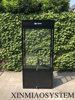 High Quality Aluminum Folding Display Showcase Counter with  display TOP,Storage area and locking doors brand Graphics