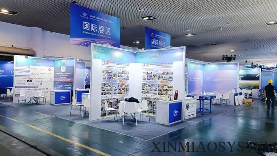 Xinmiao New 8-Slot SEG Fabric Square Aluminum Pillar 80mm Compatible With Octanorm & Maxima System Easy Quick Assembly Trade Show Exhibition Booth Modular Aluminum Profile