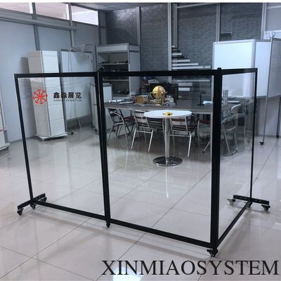 Aluminum Frame Acrylic Partition Screen Mobile Restaurant Clear Polycarbonate Room Divider
