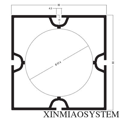 S1020 80*80MM Maxima System, square profile for custom exhibition stand, exhibition equipm