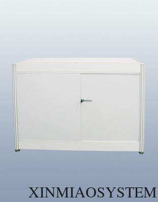 Lockable Information Counter on exhibition system booth,Octagonal Prism Desk lockable with sliding door