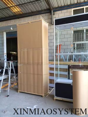 High Quality Aluminum Folding Display Showcase Counter with  display TOP,Storage area and locking doors brand Graphics
