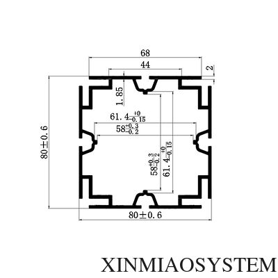 Xinmiao Новая квадратная алюминиевая стойка SEG с 8 слотами, 80 мм, совместимая с системами Octanorm и Maxima. Легкая быстрая сборка. Выставочный стенд. Модульный алюминиевый профиль.