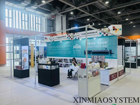 4-slot square aluminum pillar、4-groove exhibition aluminum profile、Octanorm compatible、easy installation