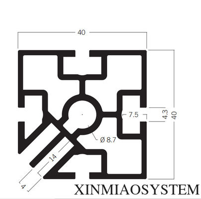 M1322 Adaption Profile of 40-80-100MM Maxima system,Tension fabric extrusion