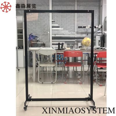 Aluminum Frame Acrylic Partition Screen Mobile Restaurant Clear Polycarbonate Room Divider