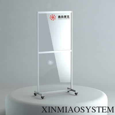 Aluminum Frame Acrylic Partition Screen Mobile Restaurant Clear Polycarbonate Room Divider