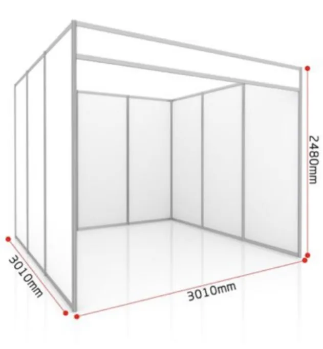 Xinmiao Customized Shell Scheme Booth 2 by 2m for Exhibition and Event